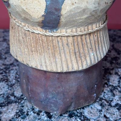 LOT 154C: Two Large Hand Carved African Drums