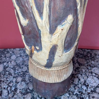 LOT 154C: Two Large Hand Carved African Drums