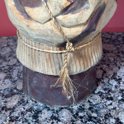 LOT 154C: Two Large Hand Carved African Drums