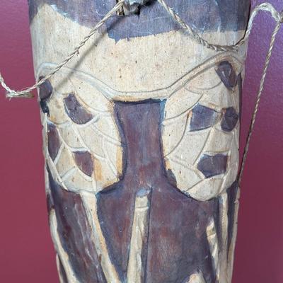 LOT 154C: Two Large Hand Carved African Drums