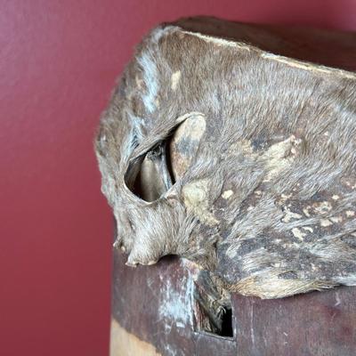 LOT 154C: Two Large Hand Carved African Drums