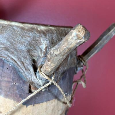 LOT 154C: Two Large Hand Carved African Drums