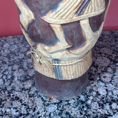 LOT 154C: Two Large Hand Carved African Drums