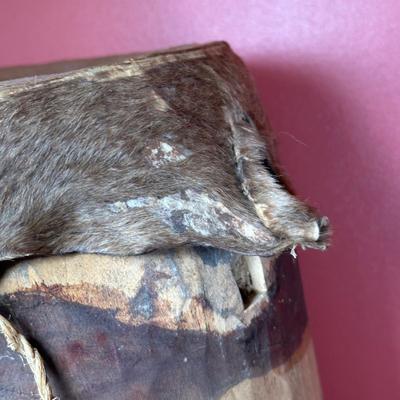 LOT 154C: Two Large Hand Carved African Drums