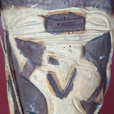 LOT 154C: Two Large Hand Carved African Drums