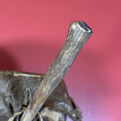 LOT 154C: Two Large Hand Carved African Drums