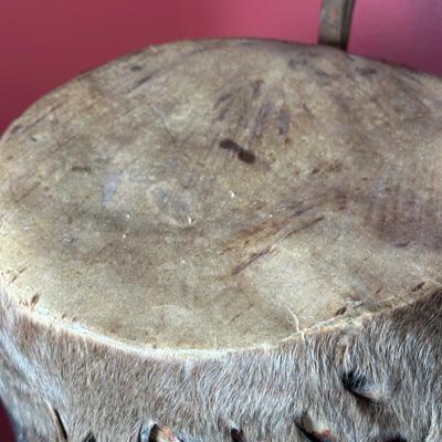 LOT 154C: Two Large Hand Carved African Drums