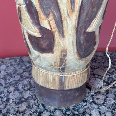 LOT 154C: Two Large Hand Carved African Drums