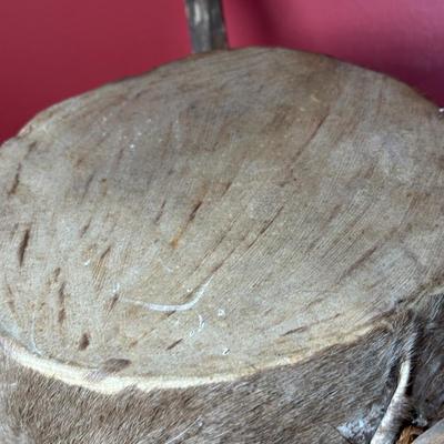 LOT 154C: Two Large Hand Carved African Drums