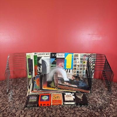 LOT 156C: Collection Of Records, Sheet Music, Record Stands & 8 track tapes