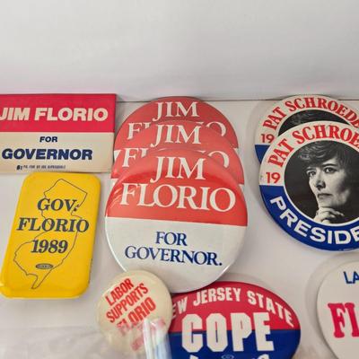 LOT 165B: Collection of Political Buttons - Clinton, Mondale, Kerry, Obama and More