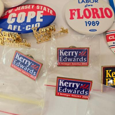 LOT 165B: Collection of Political Buttons - Clinton, Mondale, Kerry, Obama and More