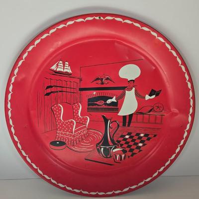 LOT 166B: Vintage 1960's Maxey Peacock Metal Snack Trays & more - Various Sizes