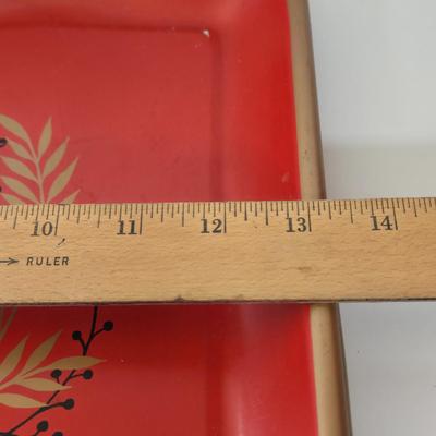 LOT 166B: Vintage 1960's Maxey Peacock Metal Snack Trays & more - Various Sizes