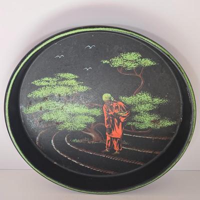 LOT 166B: Vintage 1960's Maxey Peacock Metal Snack Trays & more - Various Sizes