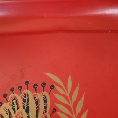 LOT 166B: Vintage 1960's Maxey Peacock Metal Snack Trays & more - Various Sizes