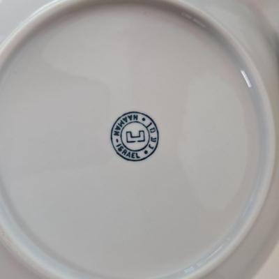 LOT 168B: Six Various Fish Plates Made in Israel, Seven Small Fish Baking Dishes Made in Portugal, Department 56 Fish Pitcher, and Set of...