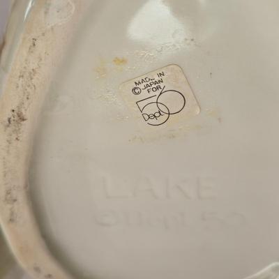 LOT 168B: Six Various Fish Plates Made in Israel, Seven Small Fish Baking Dishes Made in Portugal, Department 56 Fish Pitcher, and Set of...