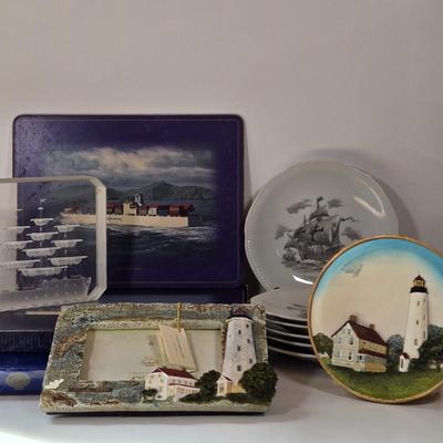 LOT 169B: Nautical Home Decor - Safmarine Maritime Placemat Sets and More