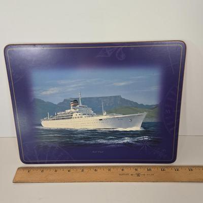 LOT 169B: Nautical Home Decor - Safmarine Maritime Placemat Sets and More