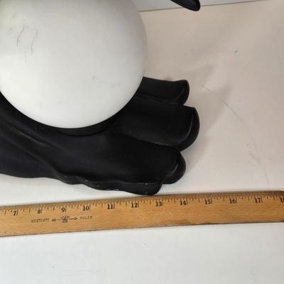 LOT 170B: Two Vintage Dolphin Moon Table Lamps- Black & White-They Work!