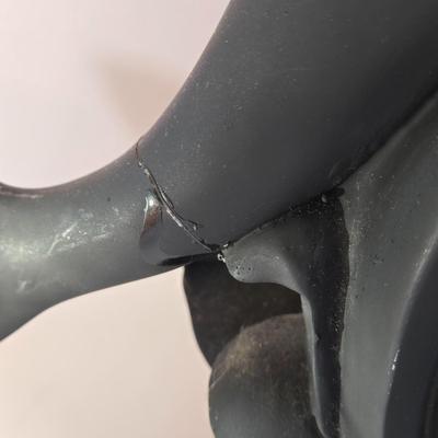 LOT 170B: Two Vintage Dolphin Moon Table Lamps- Black & White-They Work!