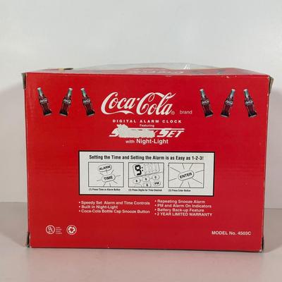 LOT 175C: Coca Cola Decor - Cups, Straws, Mini Clock & More