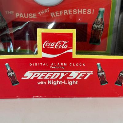 LOT 175C: Coca Cola Decor - Cups, Straws, Mini Clock & More