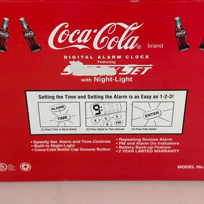 LOT 175C: Coca Cola Decor - Cups, Straws, Mini Clock & More