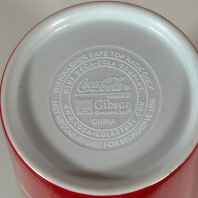 LOT 175C: Coca Cola Decor - Cups, Straws, Mini Clock & More