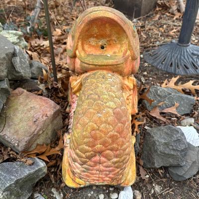 LOT 179C: 16” Tall Concrete Fish Garden Fountain