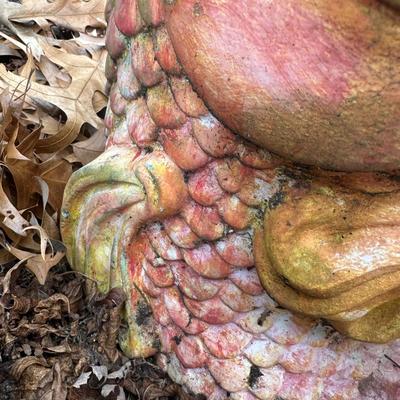 LOT 179C: 16” Tall Concrete Fish Garden Fountain