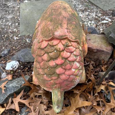 LOT 179C: 16” Tall Concrete Fish Garden Fountain