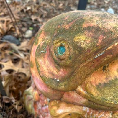 LOT 179C: 16” Tall Concrete Fish Garden Fountain