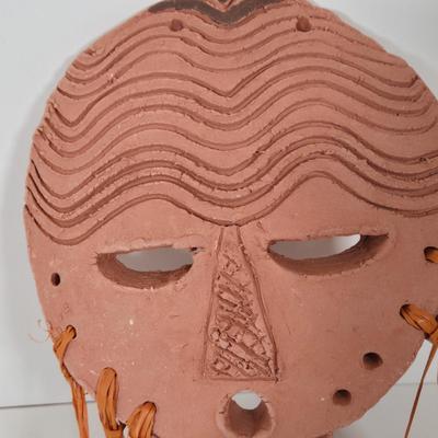 LOT 184B: Handmade Clay Mask Wall Hanging