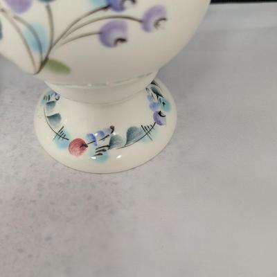 Russian Hand Painted Vase Napkin Holder & Salt & Pepper Shakers #68