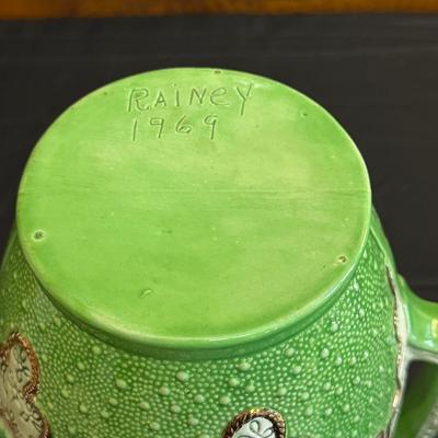 Vintage Ceramic Sunflower Pitcher, Flower Bowl Pot & Pineapple Tile