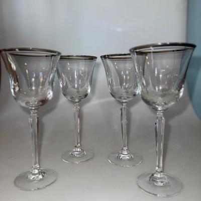 Mikasa Briarcliffe Wine Crystal Goblets Set of 4