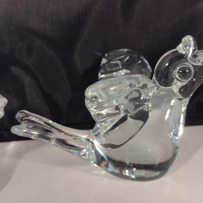 Glass/Crystal Animal Figurines- Fish and Bird Designs- Fish is Princess House Pets
