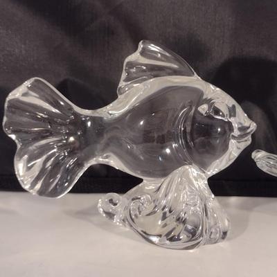Glass/Crystal Animal Figurines- Fish and Bird Designs- Fish is Princess House Pets