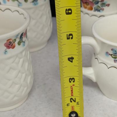 International Marked Coffee Cups & Pot #70