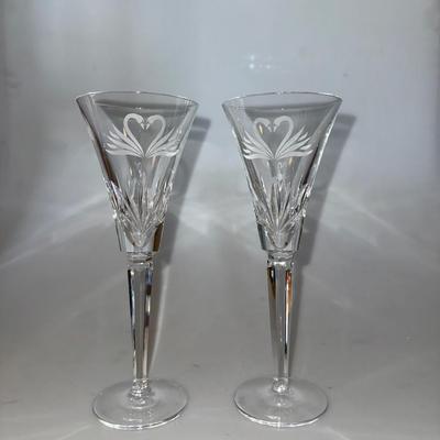 Waterford 12 Days Of Christmas Swan Champagne Flute set of 2