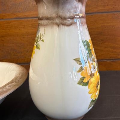 Lot of Two Floral Pitchers & Bowls