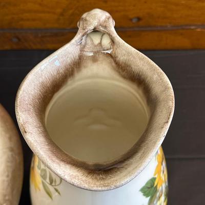 Lot of Two Floral Pitchers & Bowls