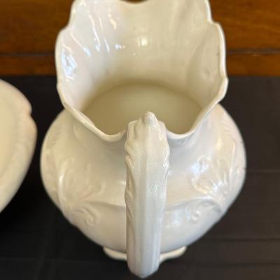 Lot of Two Floral Pitchers & Bowls