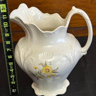 Lot of Two Floral Pitchers & Bowls