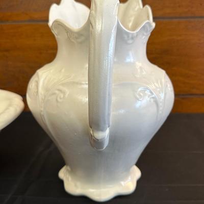 Lot of Two Floral Pitchers & Bowls