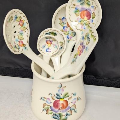 Painted Russian Porcelain Utensil Set #72 (HW)