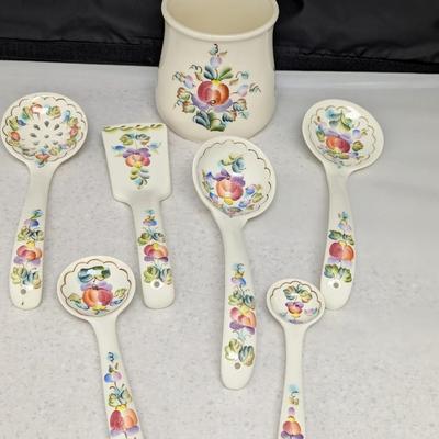 Painted Russian Porcelain Utensil Set #72 (HW)