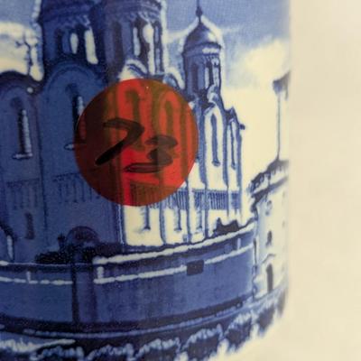 Russian Blue & White Coffee Mugs #73 (HW)